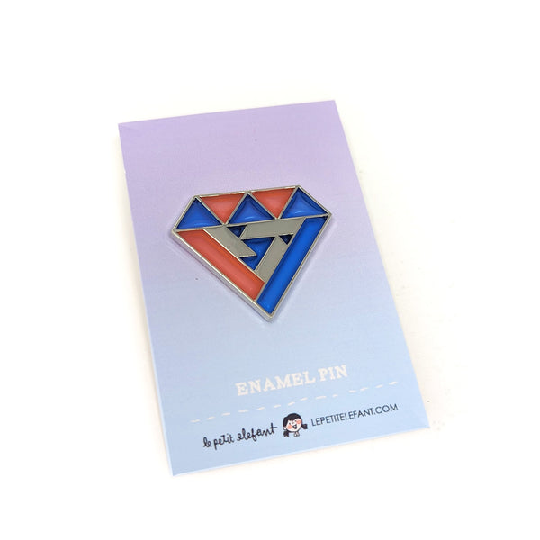 Seventeen Carat Translucent Enamel Pin Le Petit Elefant