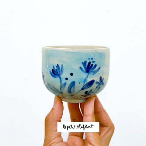 Blue Florals Ceramic Cup/Bowl