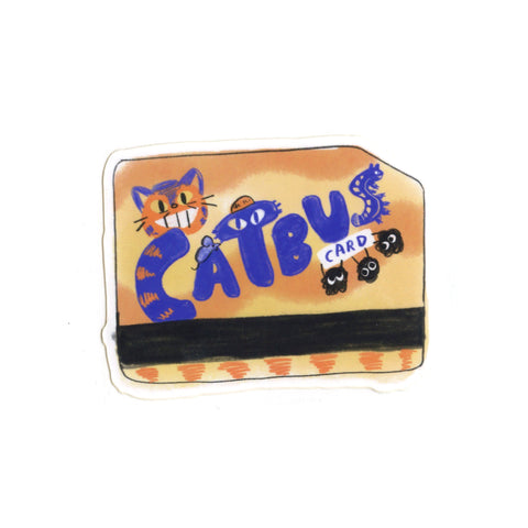 Cat Bus Metro Card Vinyl Sticker