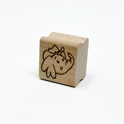 Elephant Cowboy Rubber Stamp
