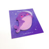 Purple Whale Sticky Notepad