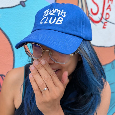 Tsismis Navy Embroidered Baseball Hat