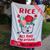 Rice All Day Fleece Lap Blanket
