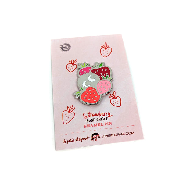 Strawberry Soot Sprite Enamel Pin
