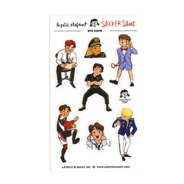 BTS DOPE Sticker Sheet