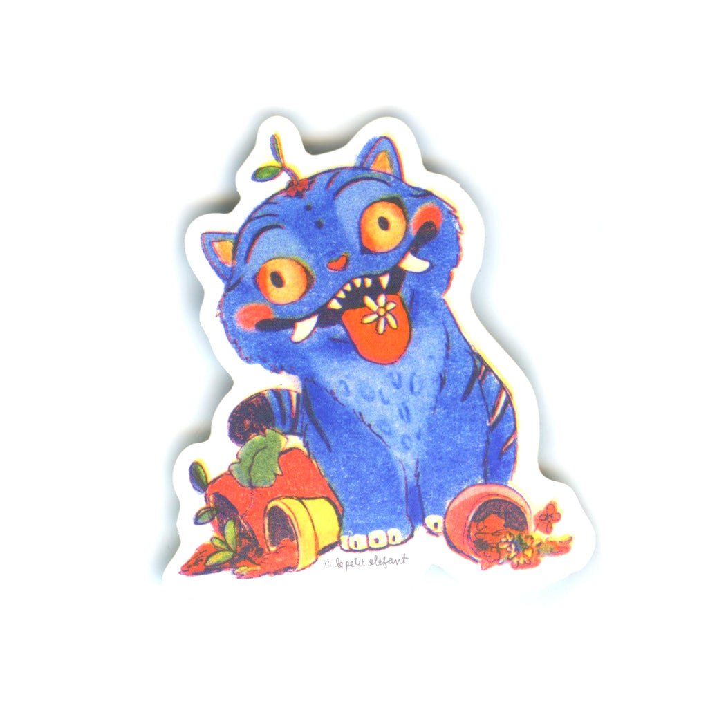 Derpy Tiger Vinyl Sticker