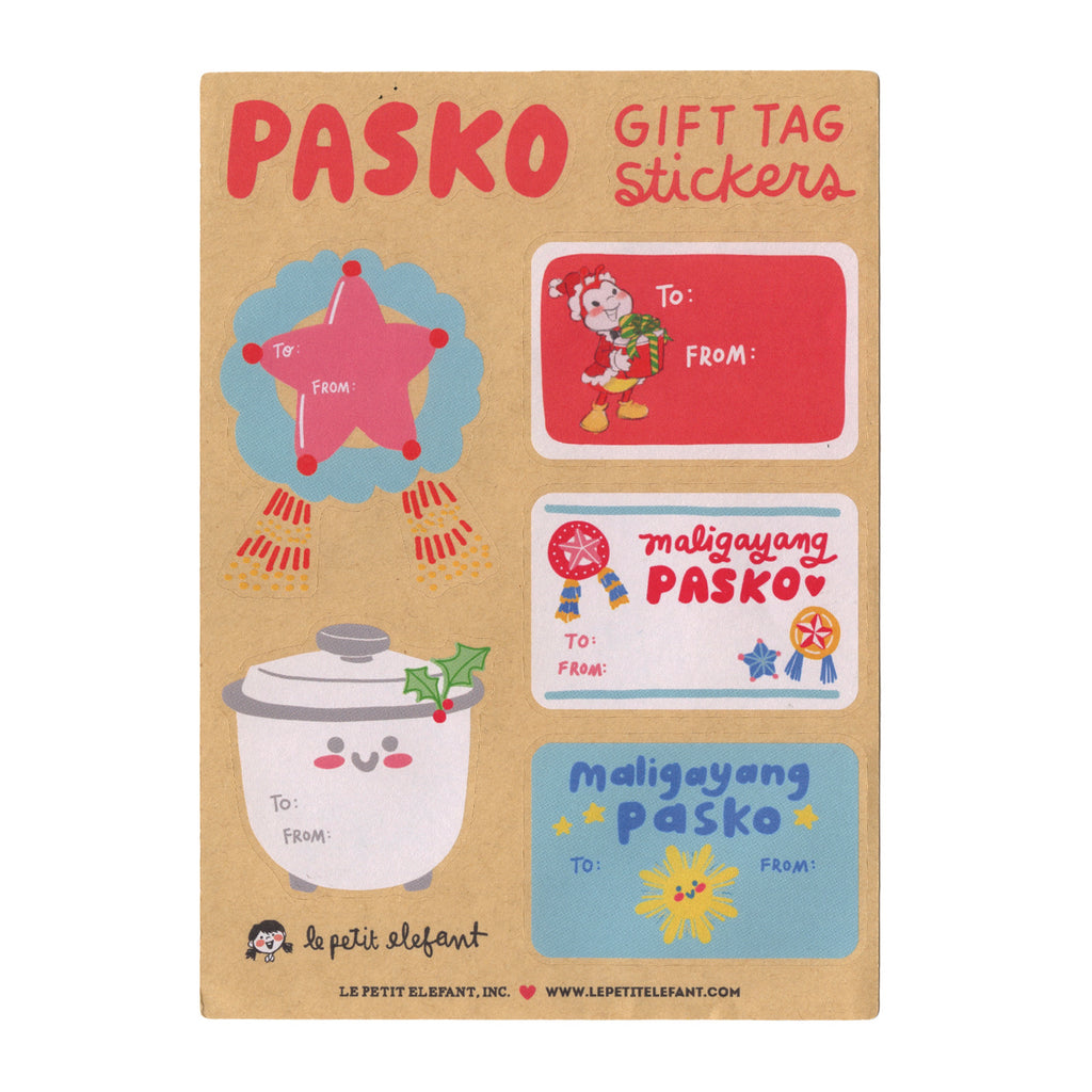 Pasko Gift Tags Sticker Sheet