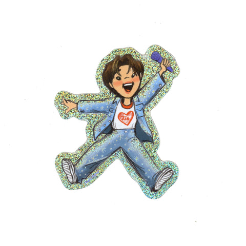 Sparkly Gucci Run Seokjin Glitter Sticker