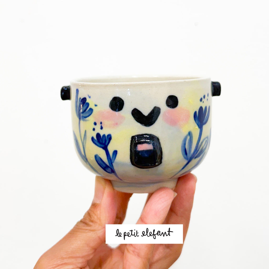 Blue Flowers Rice Cooker Ceramic