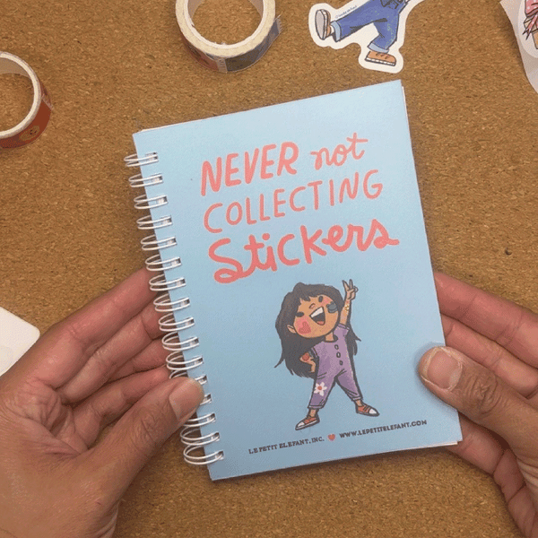 Never Not Collecting Stickers Reusable Sticker Book – Le Petit Elefant