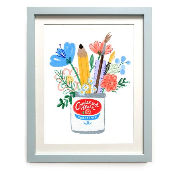 Stationery Bouquet Art Print