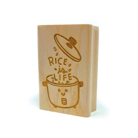 Rice is Life Rubber Stamp