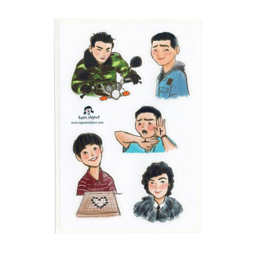 K-Drama Men v1 Sticker Sheet