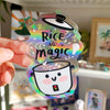 Rice is Magic Suncatcher Rainbow Decal Sticker