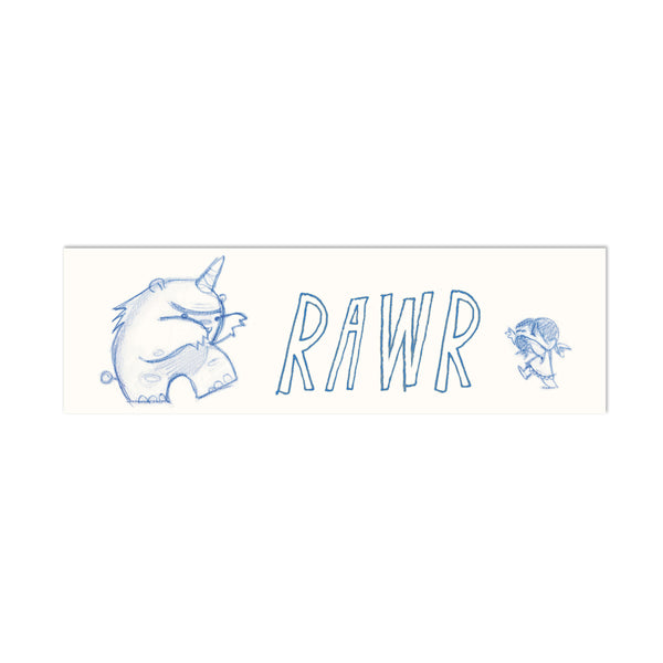 Rawr Canvas Bookmark