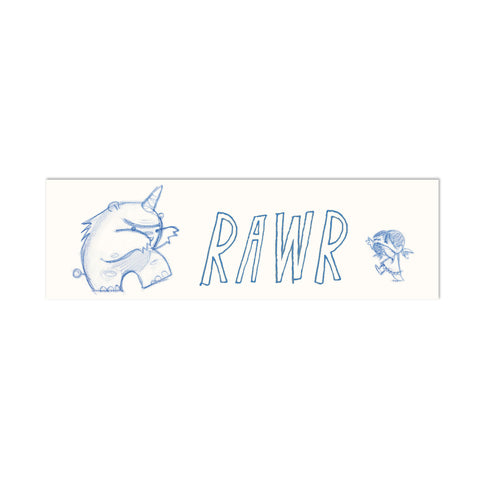 Rawr Canvas Bookmark