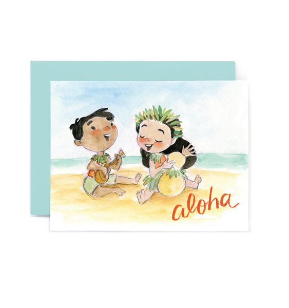 Aloha Music Greeting Card