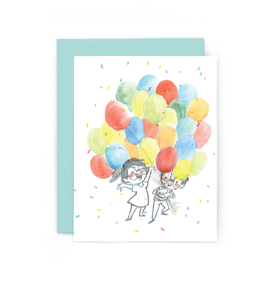 Clink Happy Balloons Greeting Card
