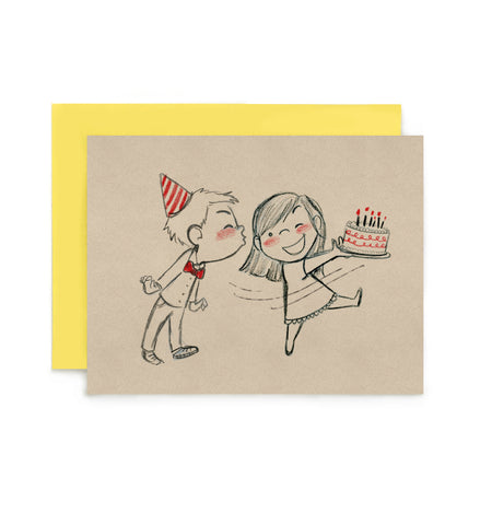 Simple vector outline hand draw sketch of birthday greeting card element  design  CanStock