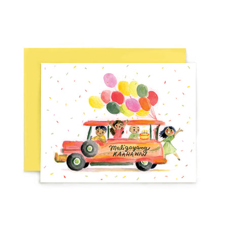 Maligayang Kaarawan Jeepney Birthday Card