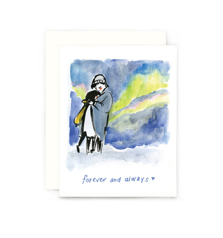 Aurora Embrace Greeting Card