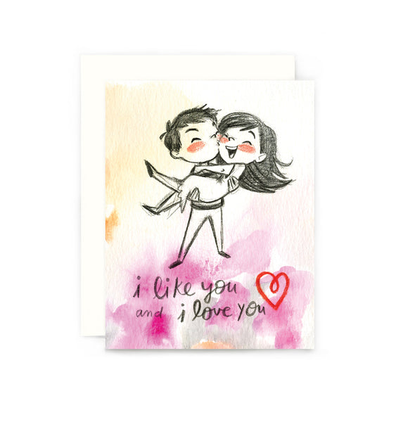 I Like You and I Love You Card