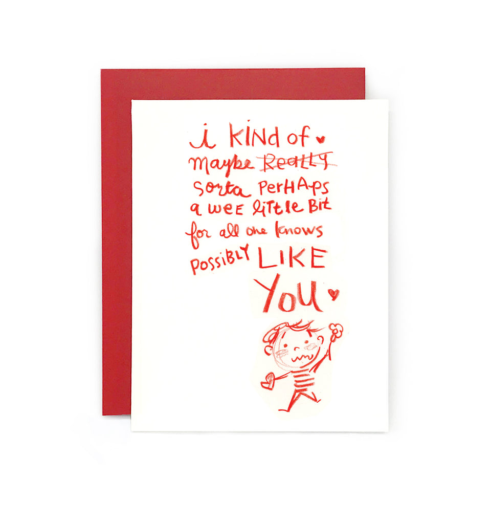 I kind of like you Boy Greeting Card
