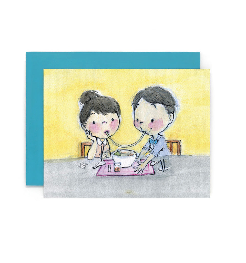 Ramen Kiss Greeting Card