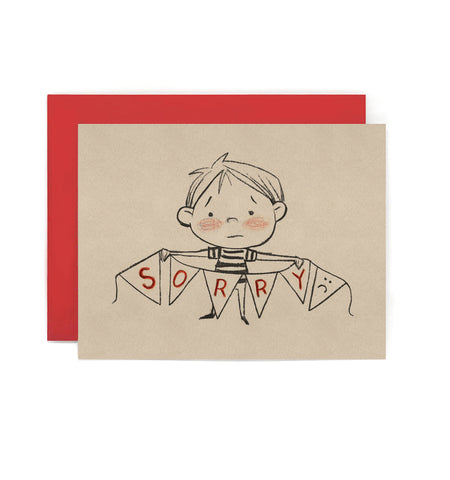 I'm Sorry Bunting Card