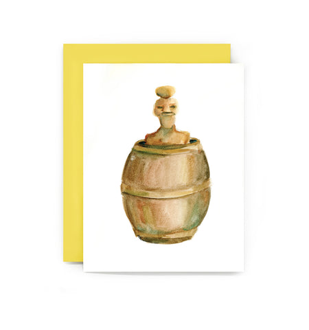 Barrel Man Greeting Card