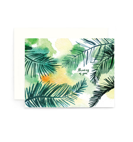 Thinking of You Coconut Leaves Greeting Card