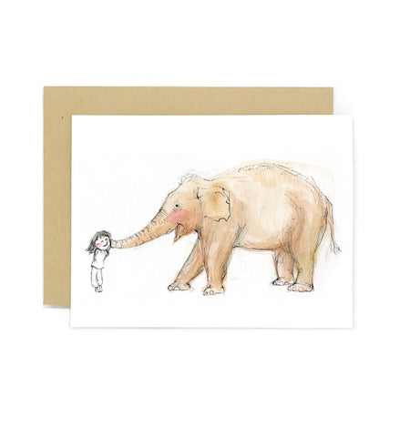 Elephant Kiss Greeting Card