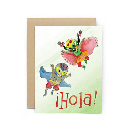 Hola Luchador Greeting Card