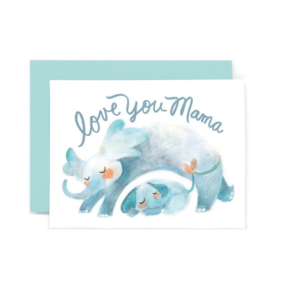 Love You Mama Elephant Card