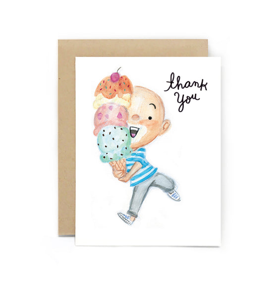Sweet Tooth Ice Cream Thank You Card