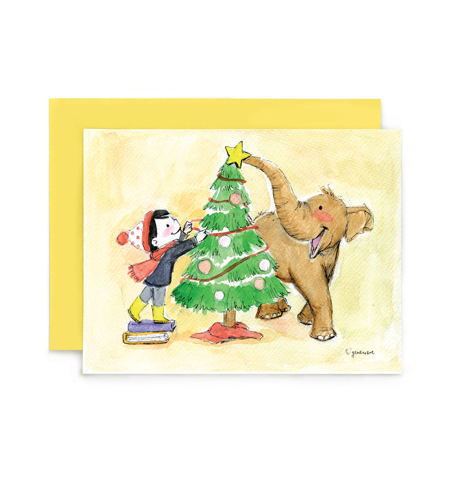 Decorating the Tree Holiday Card