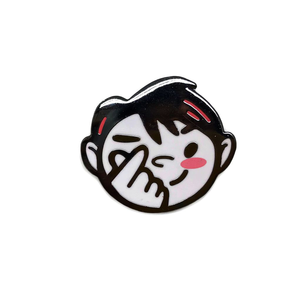 Heart Fingers Kpop Boy Enamel Pin