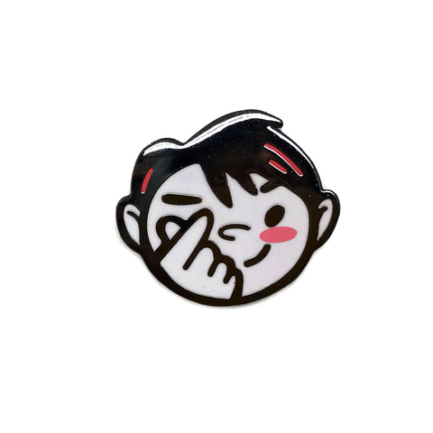 Finger Heart Kpop Boy Enamel Pin