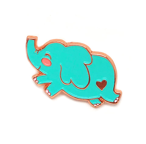 Jumping Elephant Enamel Pin