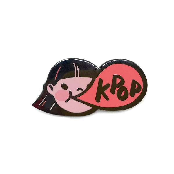 Kpop Bubble Gum Girl Enamel Pin