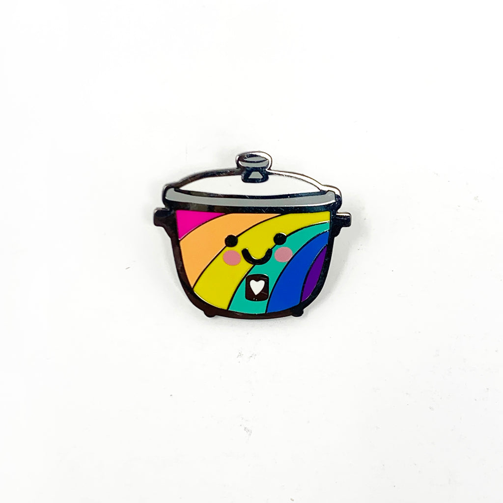 Lgbt Cookware LBGTQIA Rainbow Rice Cooker Enamel Pin – Le Petit Elefant