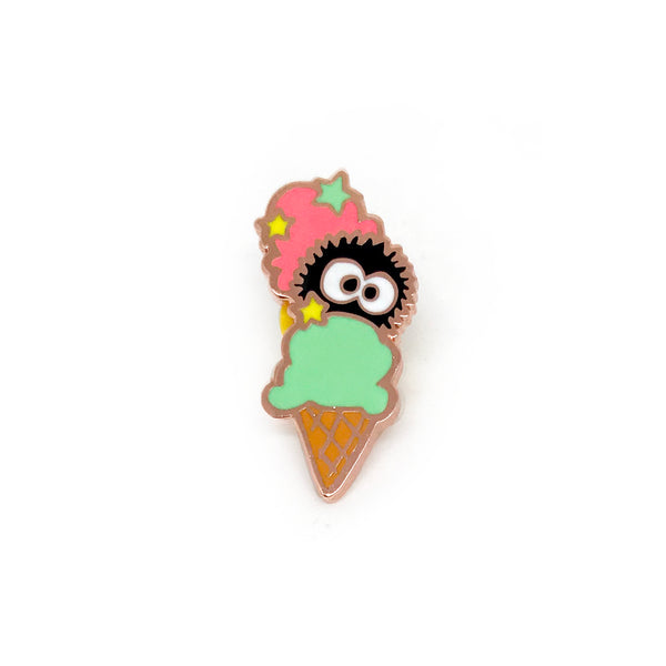Soot Ball Ice Cream Enamel Pin
