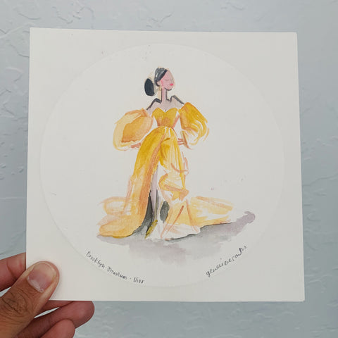 Dior Dress Original Art