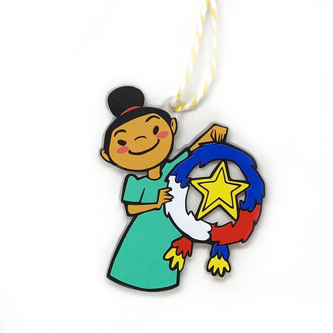 Pinay Girl Holiday Ornament