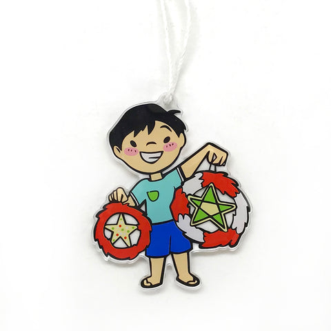 Parol Boy Holiday Ornament