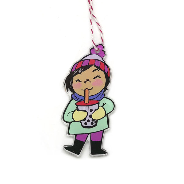 Boba Girl Holiday Ornament