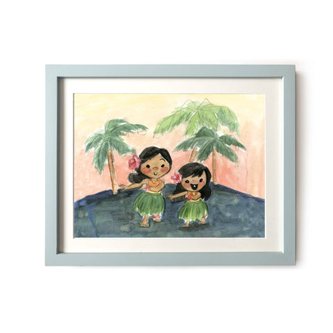 Hula Girls Art Print