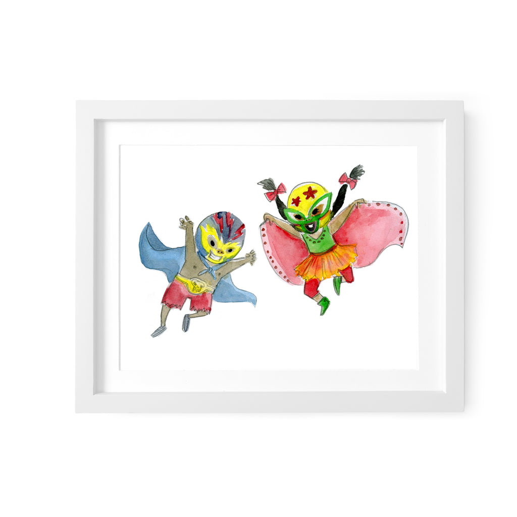 Luchadores Art Print
