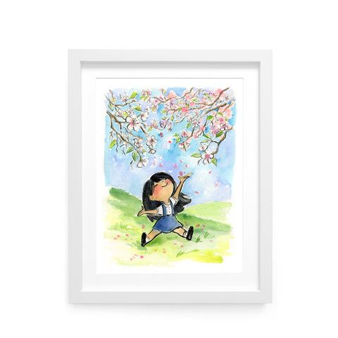 Sakura Girl Art Print