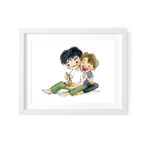 BTS Best Friends VMin Art Print
